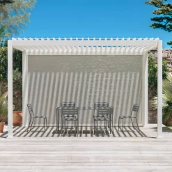 Louvered pergola aluminium 4 x 3m and a 4m blind