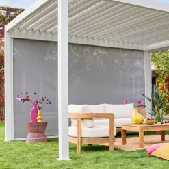 Louvered pergola aluminium 4 x 3m and a 4m blind