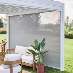 Louvered pergola aluminium 4 x 3m and a 4m blind