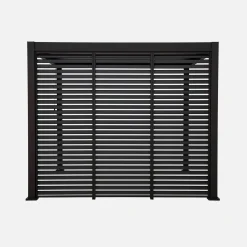 Louvered pergola aluminium 3 x 3m V2 and 3 100cm louver panels