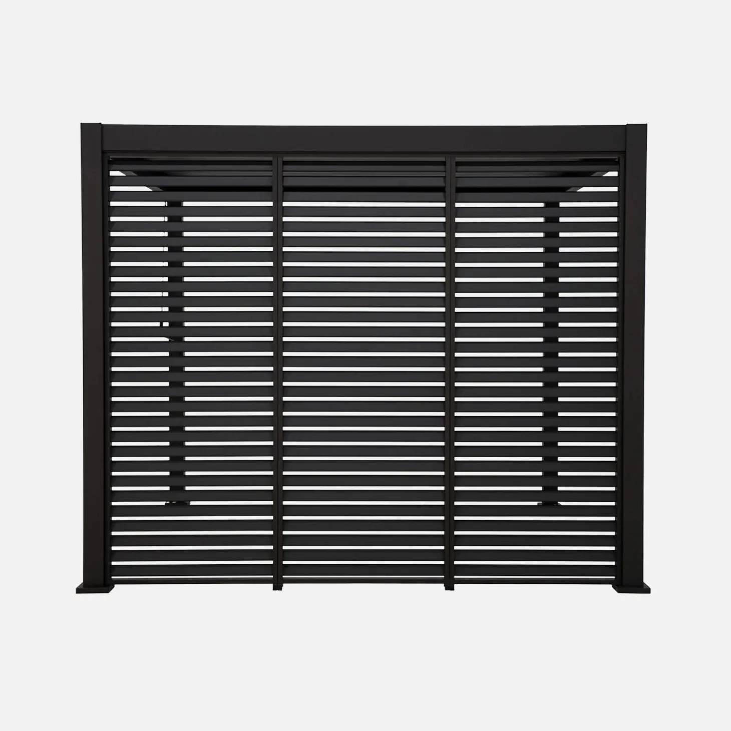 Louvered pergola aluminium 3 x 3m V2 and 3 100cm louver panels