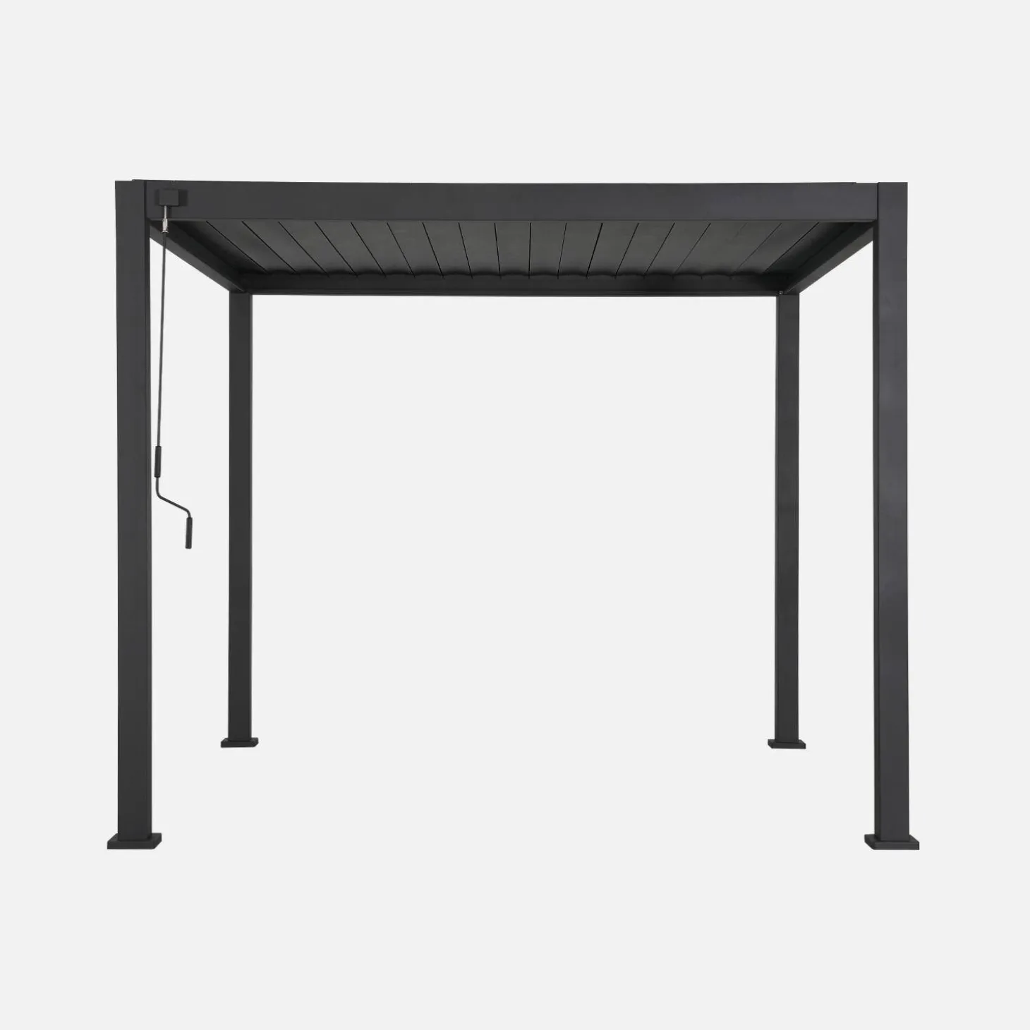 Louvered pergola aluminium 3 x 3m V2 and 3 100cm louver panels