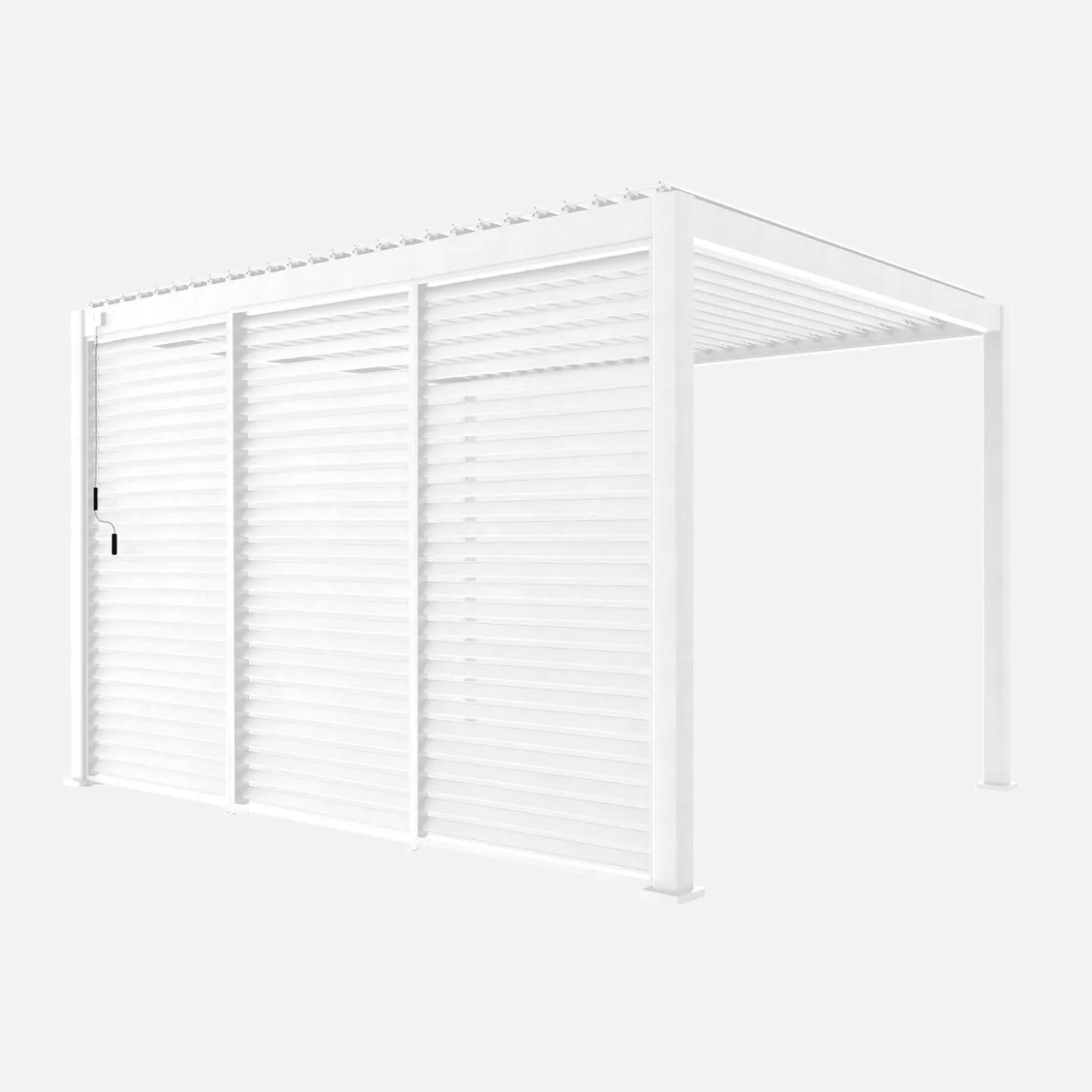 Louvered pergola aluminium 4 x 3m and 3 130cm louver panels