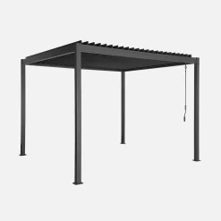 Louvered pergola aluminum and steel 3x3m