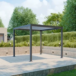 Louvered pergola aluminum and steel 3x3m