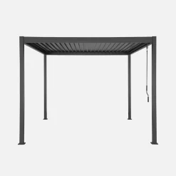 Louvered pergola aluminum and steel 3x3m