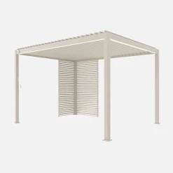 Louvered pergola Triomphe 3x4m + louvers 100cm + louvers 130cm
