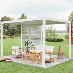 Louvered pergola Triomphe 3x4m + louvers 100cm + louvers 130cm