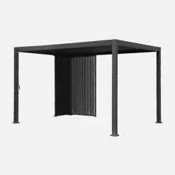 Louvered pergola Triomphe 3x4m + vertical louvers 100cm + vertical louvers 130cm