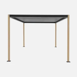 Louvered pergola with rounded legs aluminium 4x3m