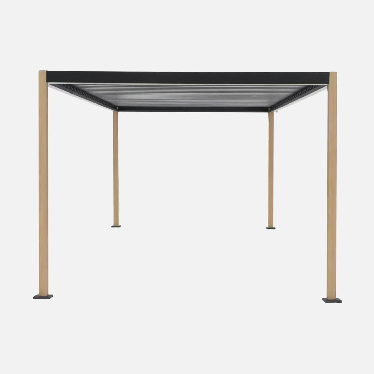Louvered pergola with rounded legs aluminium 4x3m
