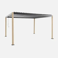 Louvered pergola with rounded legs aluminium 4x3m