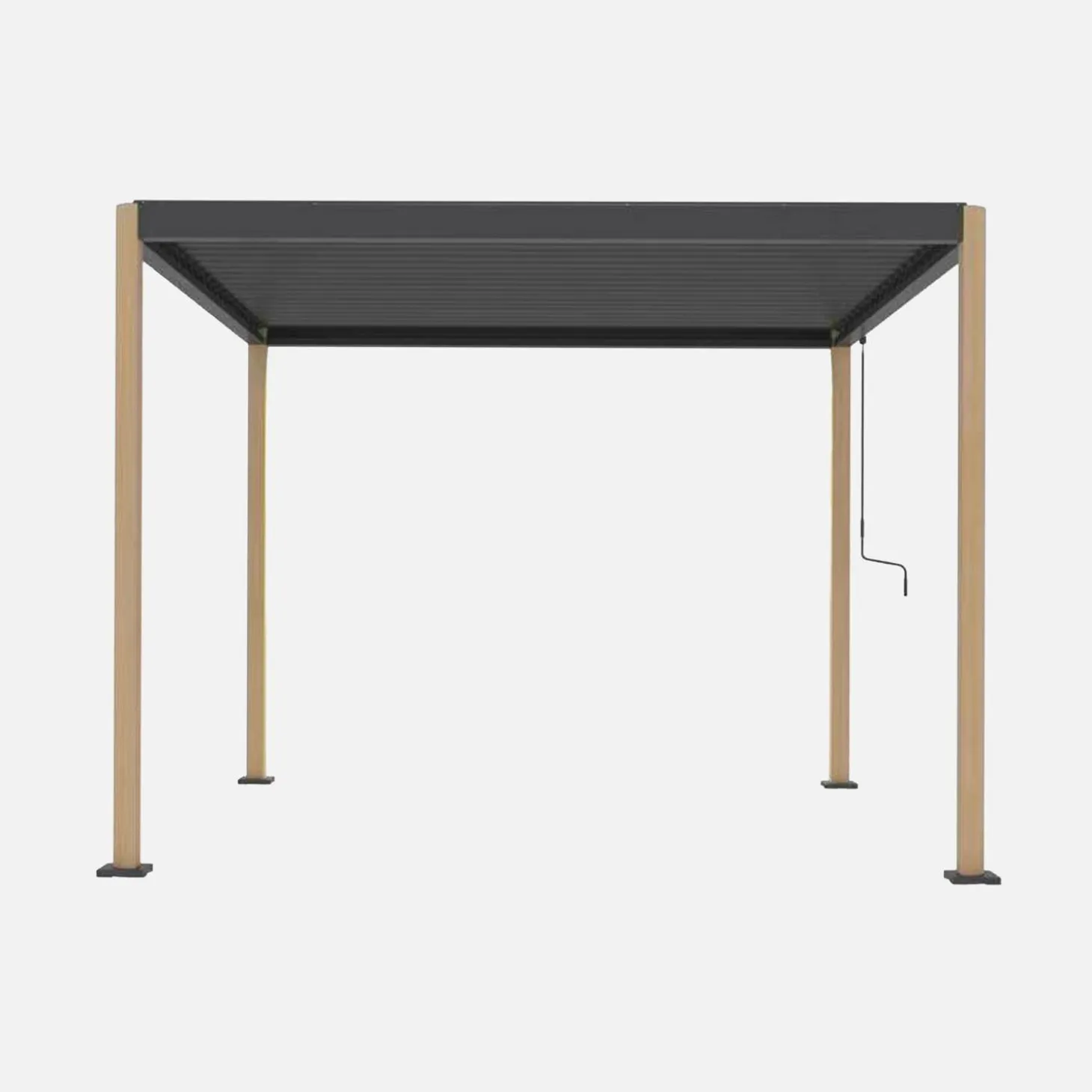 Louvered pergola with rounded legs aluminium 3x3m