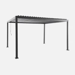 Louvered pergola with rounded legs aluminium 4x3m