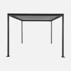 Louvered pergola with rounded legs aluminium 4x3m