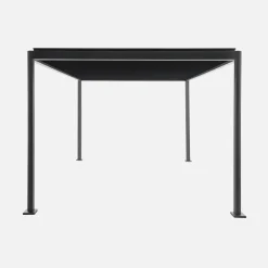Louvered pergola with rounded legs aluminium 4x3m