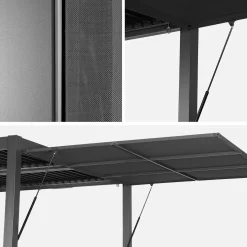 Louvered pergola 3x3m and 3m awning