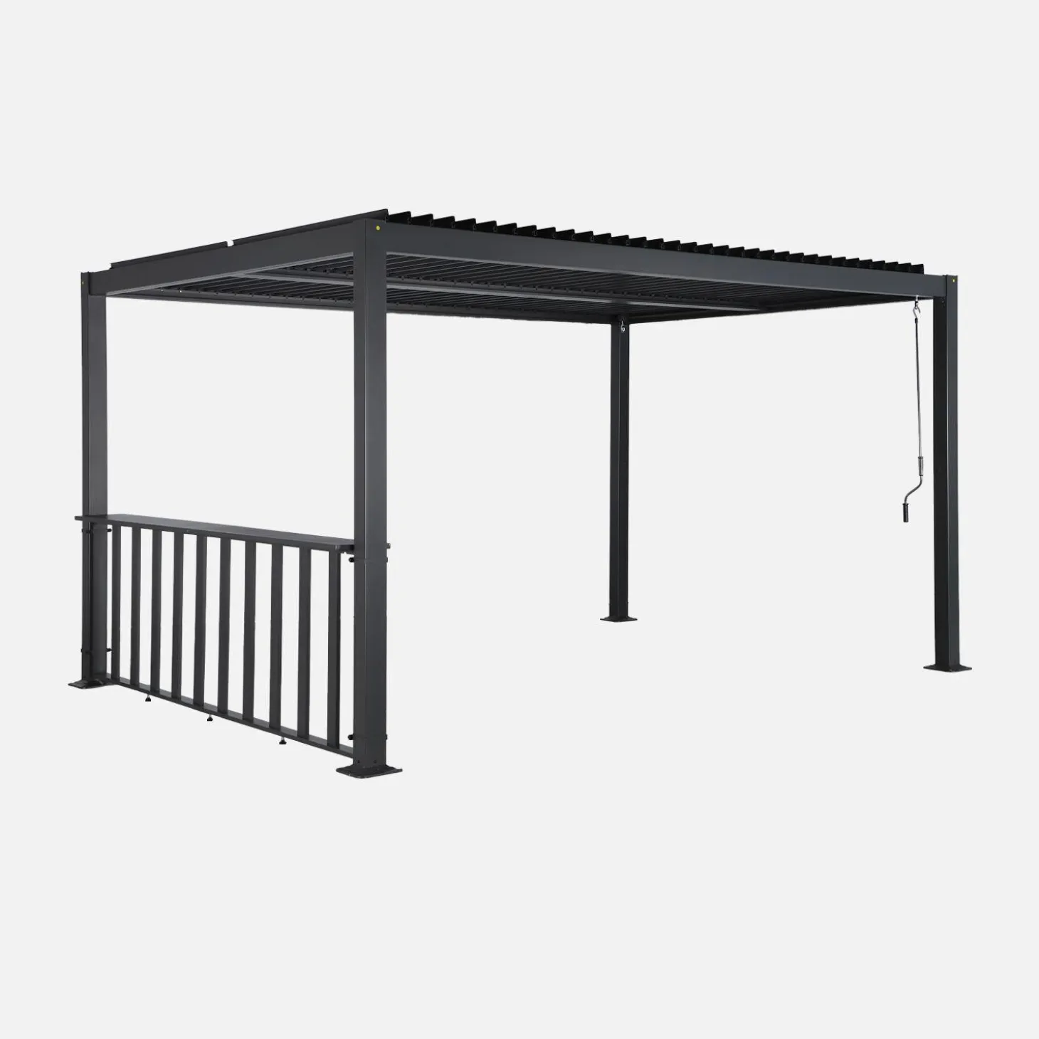 Louvered pergola 4x3m and 3m narrow counter
