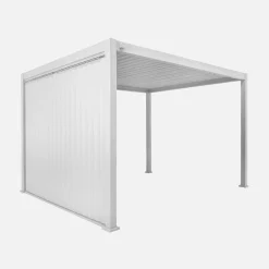 Louvered pergola 4x3m and 3m vertical adjustable louver panel