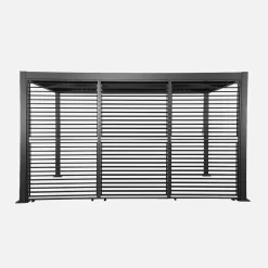 Louvered pergola 4x3m + 3 130 cm adjustable slat louver panels