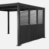 Louvered pergola 4x3m + 3 100 cm adjustable slat louver panels