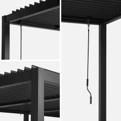 Louvered pergola 6 x 3m + 4 3m blinds