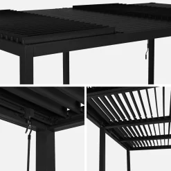 Louvered pergola 6 x 3m + 2 3m blinds