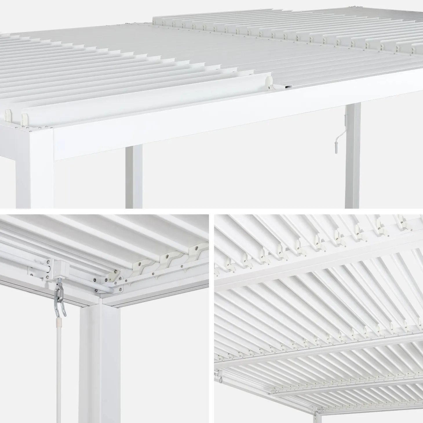Louvered pergola 6 x 3m + 4 3m blinds