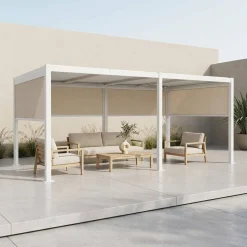 Louvered pergola 6 x 3m + 4 3m blinds
