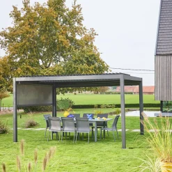 Louvered pergola 4 x 3m with a 3m blind