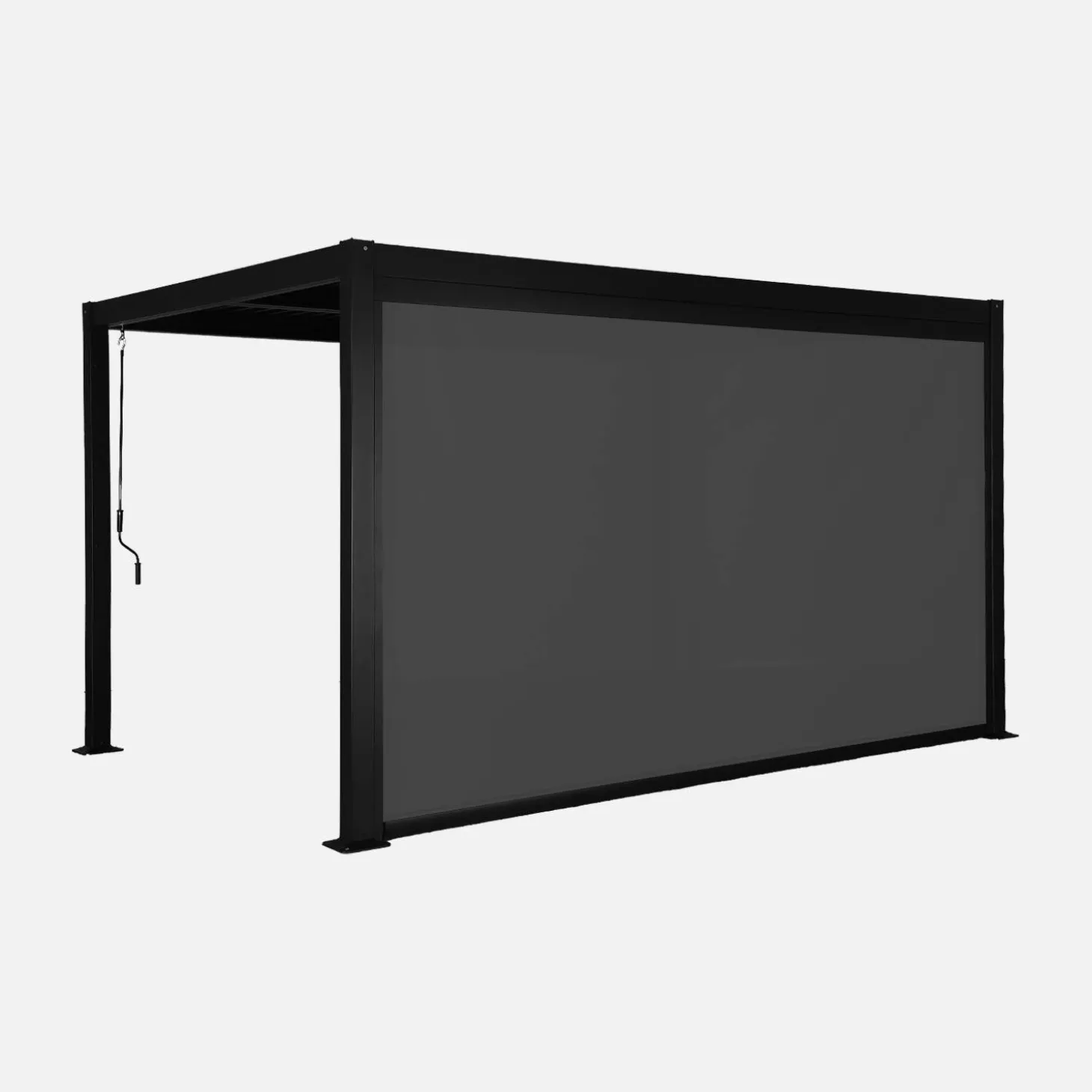 Louvered pergola 4 x 3m with a 4m blind