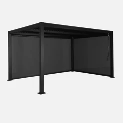 Louvered pergola 4 x 3m with a 3m blind and a 4m blind
