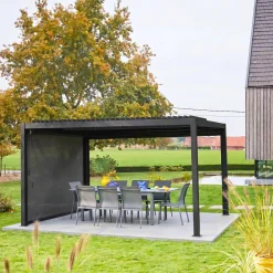Louvered pergola 4 x 3m with a 3m blind