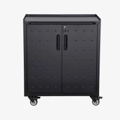 Low storage cabinet for garages with 2 doors