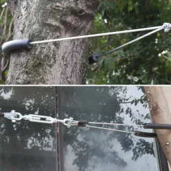 30m children's zip line with disc swing