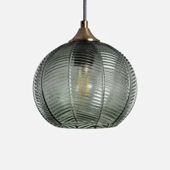 Metal and glass indoor pendant light Ø20 cm
