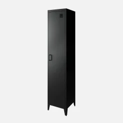 Metal cabinet/locker with 4 storage compartments, industrial-style