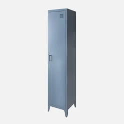 Metal cabinet/locker with 4 storage compartments, industrial-style