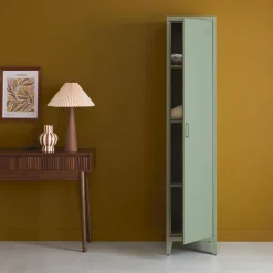 Metal cabinet/locker with 4 storage compartments, industrial-style
