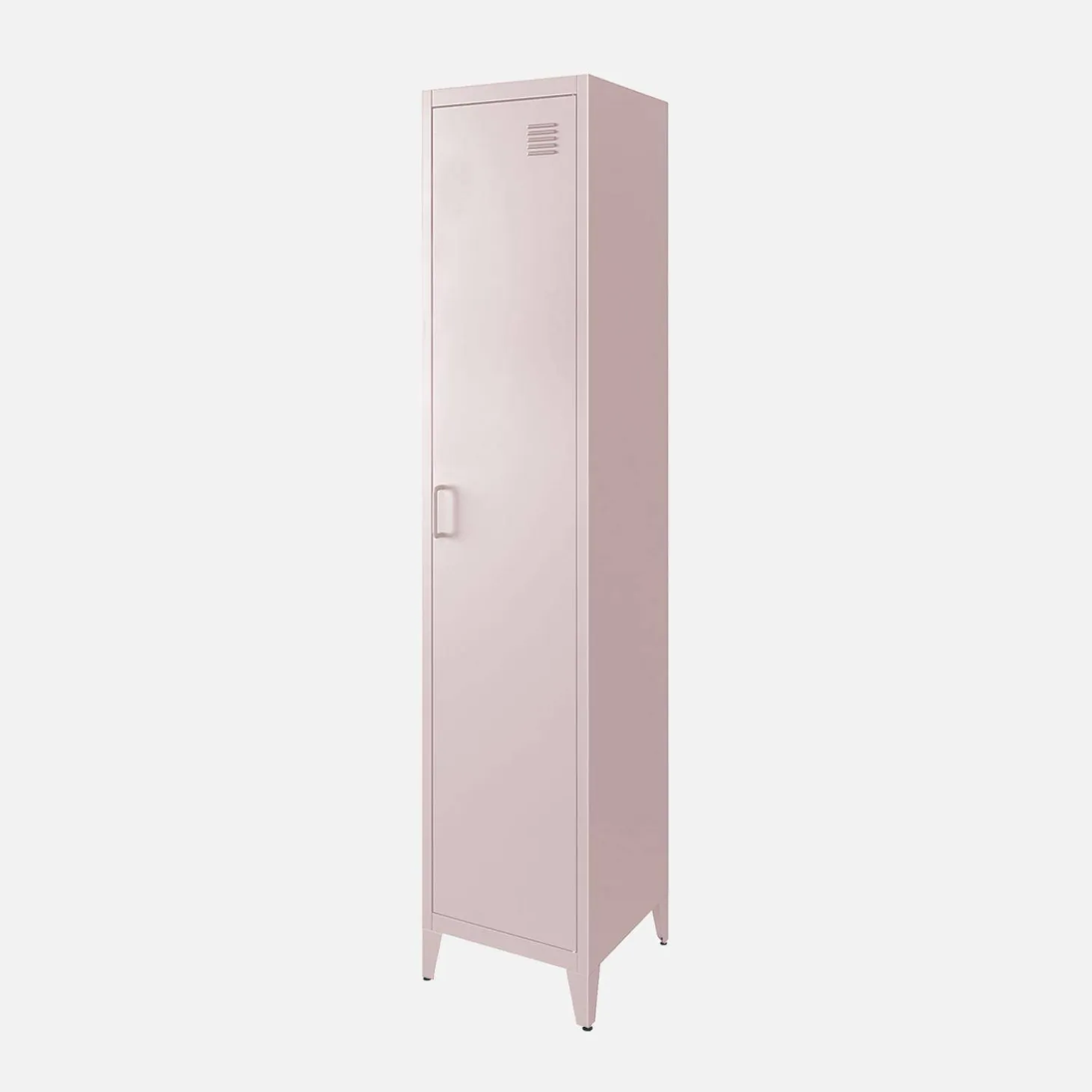 Metal cabinet/locker with 4 storage compartments, industrial-style