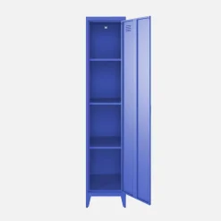 Metal cabinet/locker with 4 storage compartments, industrial-style