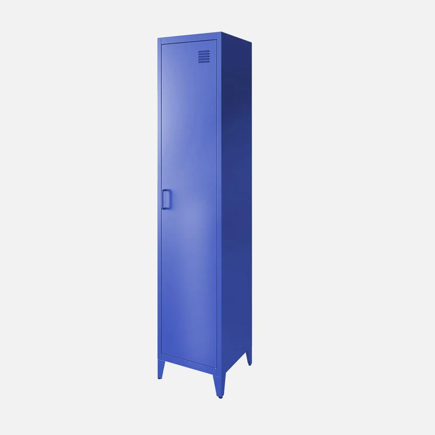 Metal cabinet/locker with 4 storage compartments, industrial-style