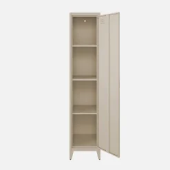 Metal cabinet/locker with 4 storage compartments, industrial-style