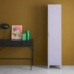 Metal cabinet/locker with 4 storage compartments, industrial-style