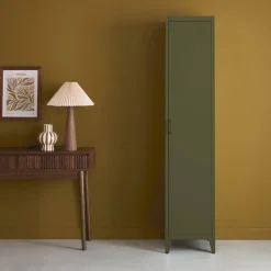Metal cabinet/locker with 4 storage compartments, industrial-style