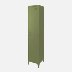 Metal cabinet/locker with 4 storage compartments, industrial-style