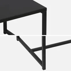 Metal coffee table with metal legs
