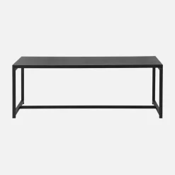 Metal coffee table with metal legs