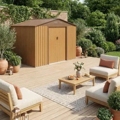 Metal garden shed 5.29m² with anchoring kit