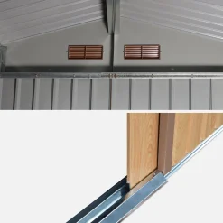 Metal garden shed 5.29m² with anchoring kit